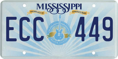 MS license plate ECC449