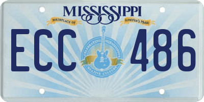MS license plate ECC486