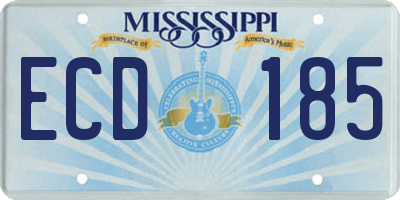 MS license plate ECD185