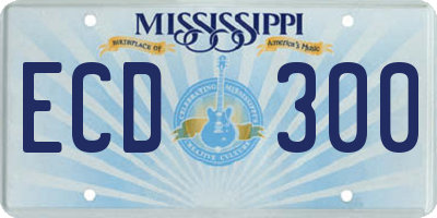 MS license plate ECD300