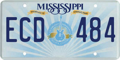 MS license plate ECD484