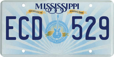 MS license plate ECD529