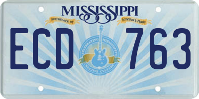 MS license plate ECD763