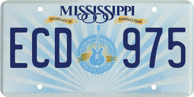 MS license plate ECD975