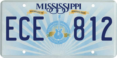 MS license plate ECE812
