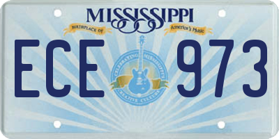 MS license plate ECE973
