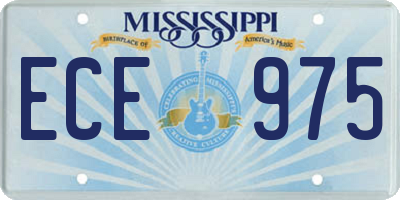 MS license plate ECE975