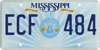 MS license plate ECF484
