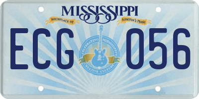 MS license plate ECG056