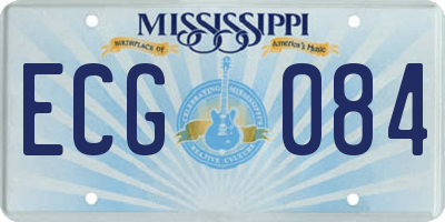 MS license plate ECG084