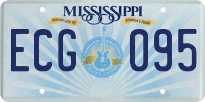 MS license plate ECG095