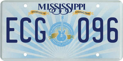 MS license plate ECG096