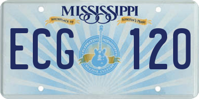 MS license plate ECG120