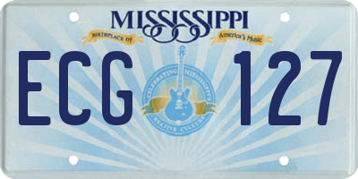 MS license plate ECG127