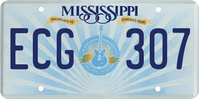 MS license plate ECG307