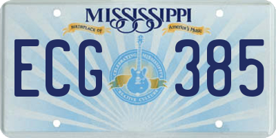 MS license plate ECG385