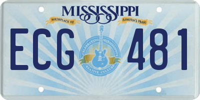 MS license plate ECG481