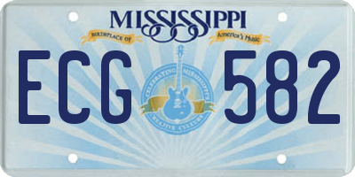 MS license plate ECG582