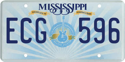 MS license plate ECG596