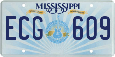 MS license plate ECG609