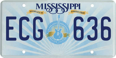 MS license plate ECG636