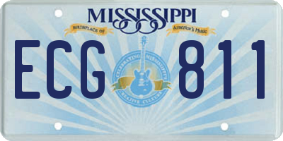 MS license plate ECG811