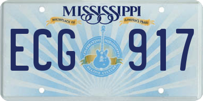 MS license plate ECG917