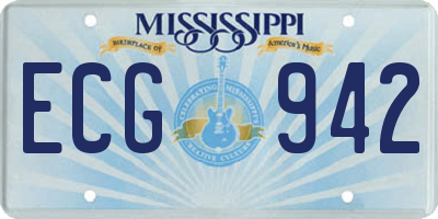 MS license plate ECG942