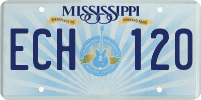 MS license plate ECH120