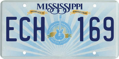 MS license plate ECH169