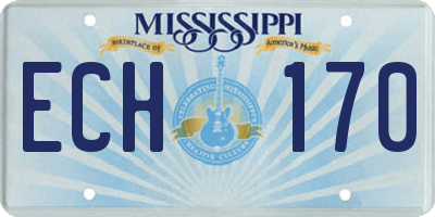 MS license plate ECH170