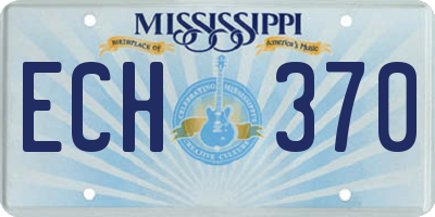 MS license plate ECH370