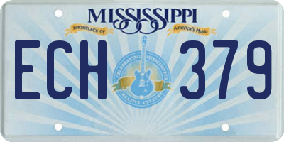 MS license plate ECH379
