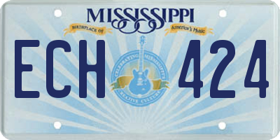 MS license plate ECH424