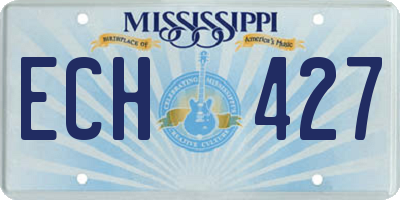 MS license plate ECH427