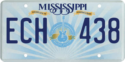 MS license plate ECH438