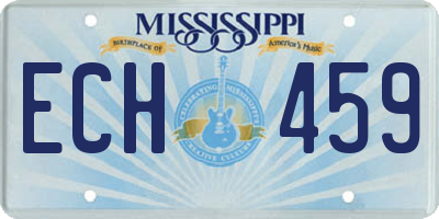 MS license plate ECH459