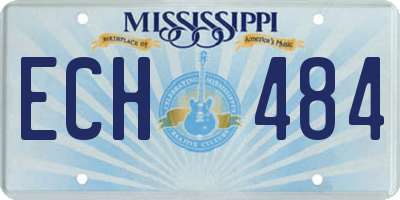 MS license plate ECH484