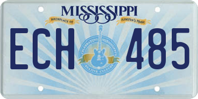 MS license plate ECH485