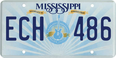 MS license plate ECH486