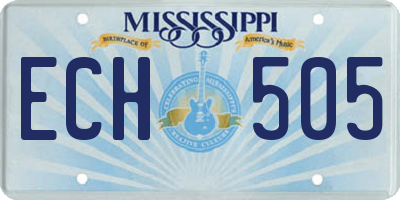 MS license plate ECH505