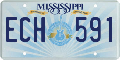 MS license plate ECH591