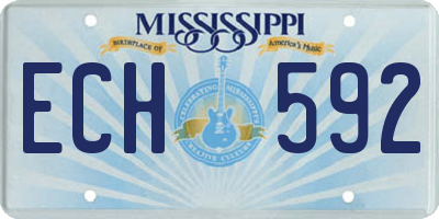 MS license plate ECH592