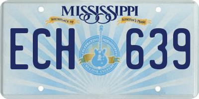 MS license plate ECH639