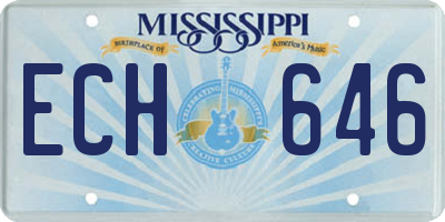 MS license plate ECH646