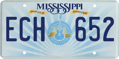 MS license plate ECH652