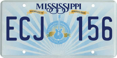 MS license plate ECJ156