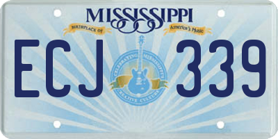 MS license plate ECJ339