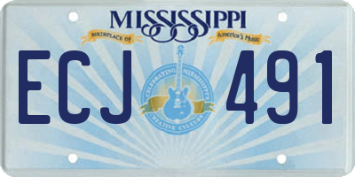 MS license plate ECJ491