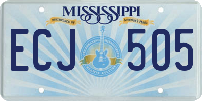 MS license plate ECJ505